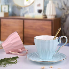 6pcs Cup and Saucer Coloured set — Kenya · WIMU Kitchen