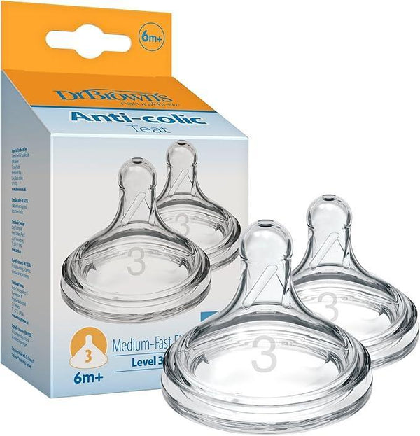Dr. Brown's Options+ Wide-Neck Bottle Teat, Level 3 (6m+), 2 pack — Kenya · WIMU Kitchen Nairobi