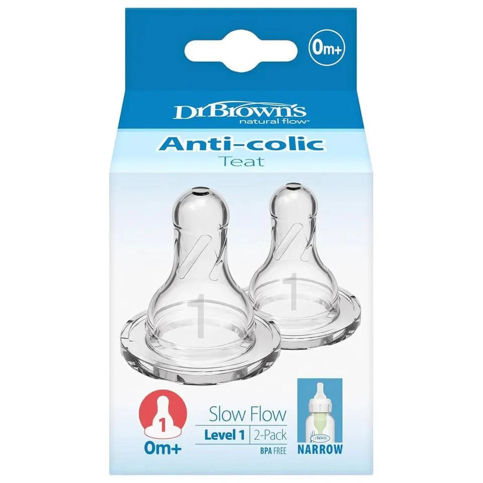 Dr. Brown’s Level 1 Medium Flow Baby Bottle Nipple – Anti-Colic Silicone Teat for Narrow Bottles, BPA-Free, Consistent Flow, 3+ Months — buy in Kenya at WIMU Kitchen Nairobi · M-Pesa accepted