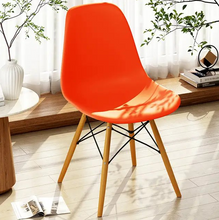 Eames-Style Molded Plastic Dining Chair with Wooden Base (view 7) — Kenya · WIMU Kitchen