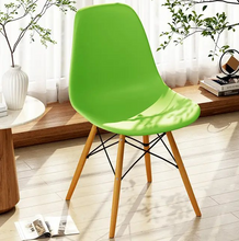 Eames-Style Molded Plastic Dining Chair with Wooden Base (view 5) — Kenya · WIMU Kitchen