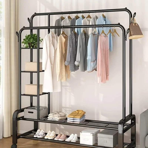 Double Pole Clothes Rack 130 x 50 x 135cm in Thickened Steel — WIMU Kitchen Nairobi — Kenya · WIMU Kitchen Nairobi