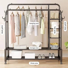 Double Pole Clothes Rack 130 x 50 x 135cm, Steel — view 2 — Kenya · WIMU Kitchen