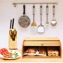 Bamboo Roll Top Bread Bin 38 x 28 x 18cm — view 3 — Kenya · WIMU Kitchen