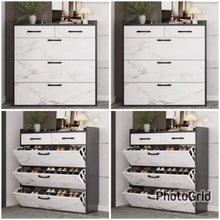 Marble Effect Flip Shoe Cabinet 120 x 24 x 80cm — view 2 — Kenya · WIMU Kitchen