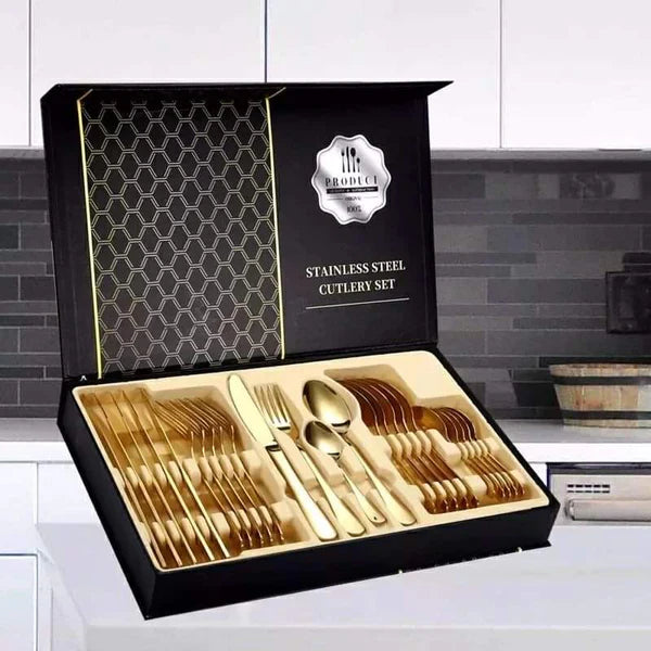 24pcs Gold cutlery Set — Kenya · WIMU Kitchen Nairobi