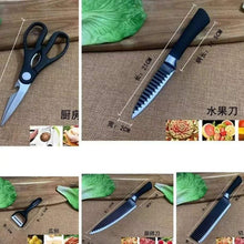 6 pcs black knife set (view 2) — Kenya · WIMU Kitchen