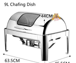 9 Litres Rectangular Roll Top Chafing Dish for Catering Buffets and Events — Kenya · WIMU Kitchen