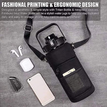 2L Motivational Water Bottle with Cover/ Sleeve with Portable Strap — Kenya · WIMU Kitchen
