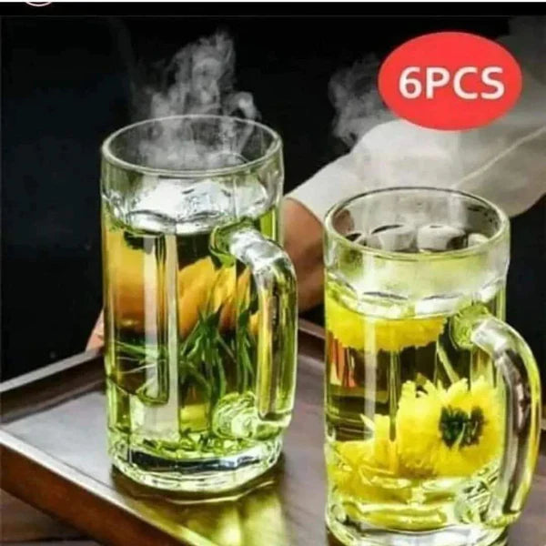 6pcs Glass cup /beer mugs/Lemon water mugs — Kenya · WIMU Kitchen Nairobi