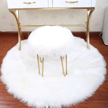 White Round Faux Fur Rug - Soft Circular Accent Rug — WIMU Kitchen Nairobi — Kenya · WIMU Kitchen