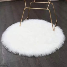 White Round Faux Fur Rug - Soft Circular Accent Rug — WIMU Kitchen Nairobi — Kenya · WIMU Kitchen