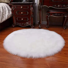 White Round Faux Fur Rug - Soft Circular Accent Rug — WIMU Kitchen Nairobi — Kenya · WIMU Kitchen