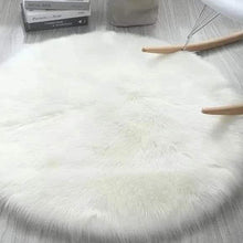 White Round Faux Fur Rug - Soft Circular Accent Rug — WIMU Kitchen Nairobi — Kenya · WIMU Kitchen