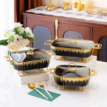 3-Piece Chafing Dish Set, 1.2L/1.8L/2.5L Ceramics Chafers & Buffet Warmer Set with Lid, Food Warmers for Parties & Outdoor, Luxury — Kenya · WIMU Kitchen