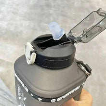 Handled Motivational Water Bottle with a Straw 1.5L — Kenya · WIMU Kitchen