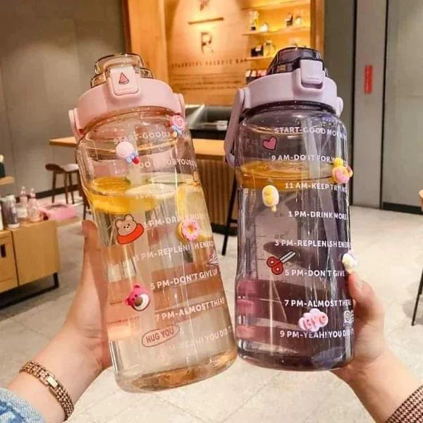 Motivational water bottle with timing &Straw — Kenya · WIMU Kitchen Nairobi
