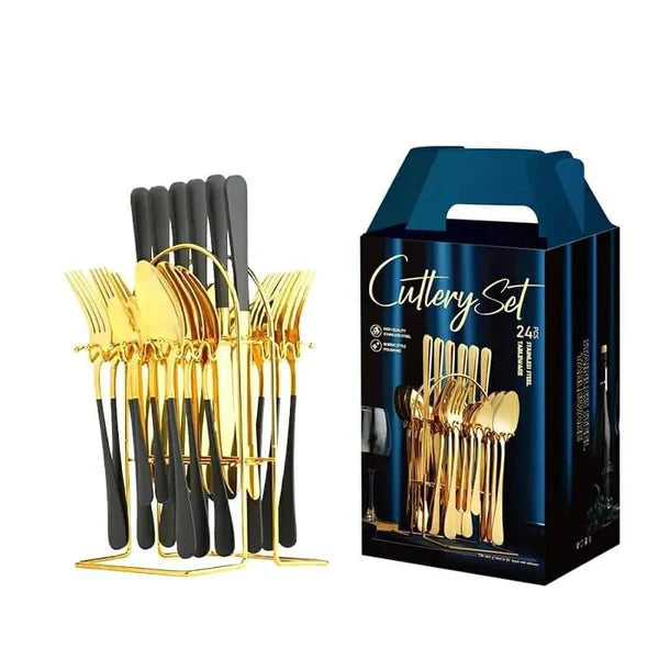 24pcs Cutlery Set Gold — Kenya · WIMU Kitchen Nairobi