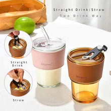 350ml Glass Tumbler with a Leather protective Sleeve — Kenya · WIMU Kitchen
