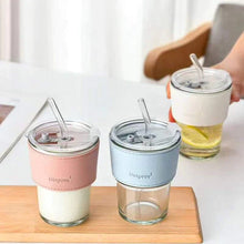350ml Glass Tumbler with a Leather protective Sleeve — Kenya · WIMU Kitchen