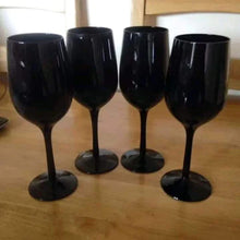 6pcs Black Glass Goblets (view 5) — Kenya · WIMU Kitchen