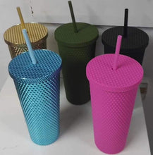 800ml Studded Tumbler with Lid and Straw — view 3 — Kenya · WIMU Kitchen