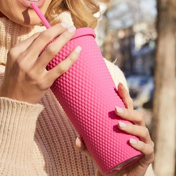 800ml Studded Frosted Tumbler with Lid and Reusable Straw — WIMU Kitchen Nairobi — Kenya · WIMU Kitchen Nairobi