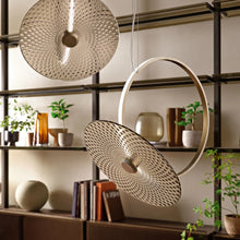 Ring & Disc Hammered Gold Pendant LED Chandelier Light — Kenya · WIMU Kitchen