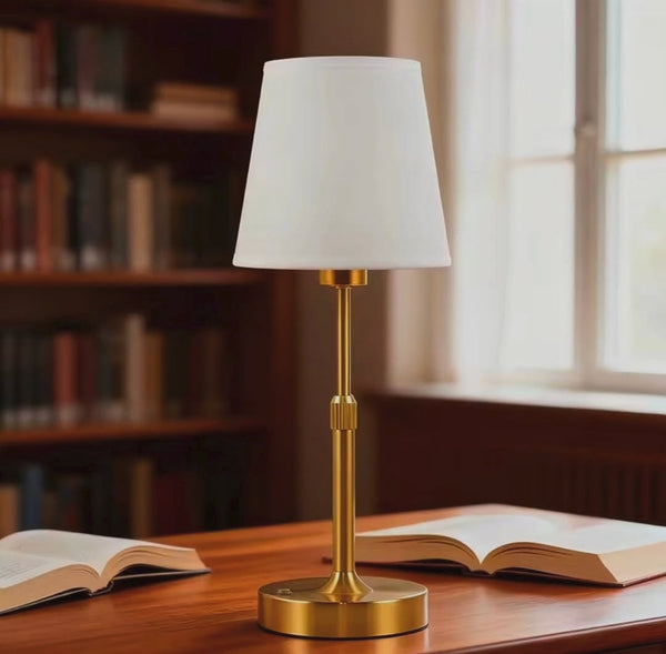 Vintage Rechargeable Metal Table Lamp – Cordless LED with Fabric Shade (3 Colours) — WIMU Kitchen Nairobi — Kenya · WIMU Kitchen Nairobi