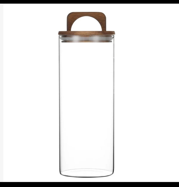Glass Storage Jar with Wooden Arch Handle Lid — 2500ml — WIMU Kitchen Nairobi — Kenya · WIMU Kitchen Nairobi