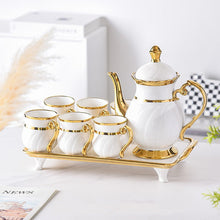 Serve Guests in Style: Gold Rim Porcelain Tea Set with Teapot & Tray — WIMU Kitchen Nairobi — Kenya · WIMU Kitchen