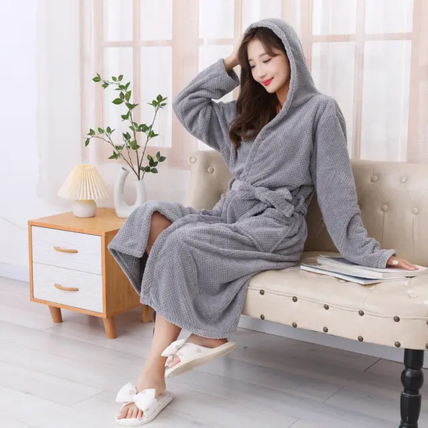 Hooded Fleece Bathrobe in Soft Microfibre, L to XXL — WIMU Kitchen Nairobi — Kenya · WIMU Kitchen Nairobi