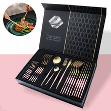 24PCS Cutlery Set Stainless Steel Cutlery Complete Tableware Set Fork Knives Spoon Round Handle Dinnerware Set (view 5) — Kenya · WIMU Kitchen