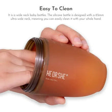 HE OR SHE Silicone Baby Bottle - Anti Colic Bottles - 240ML and 150ML Baby Bottles - Squishy Breast Feeding Bottle - Wide Neck Easy to Assemble and Clean with Gray Dust Cover — Kenya · WIMU Kitchen