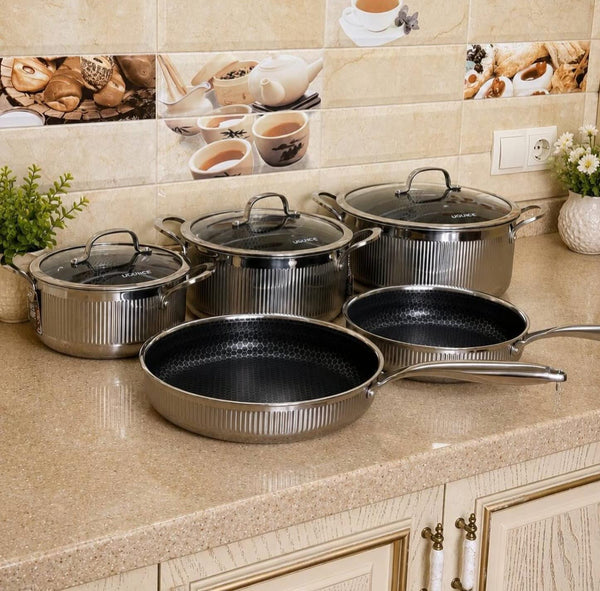 UCC Life 8-Piece Triply Stainless Steel Cookware Set — WIMU Kitchen Nairobi — Kenya · WIMU Kitchen Nairobi