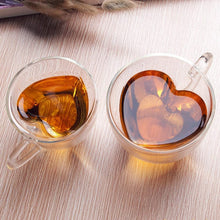 Heart Shaped 250 ml Double Wall Borosilicate Coffee Mugs — Kenya · WIMU Kitchen