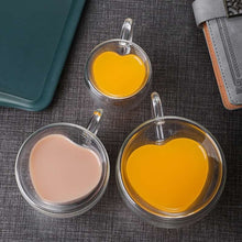 Heart Shaped 250 ml Double Wall Borosilicate Coffee Mugs — Kenya · WIMU Kitchen