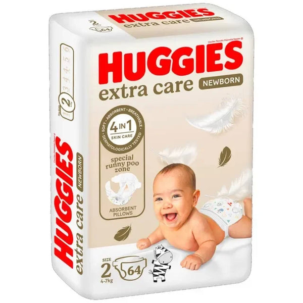 Huggies Extra Care Newborn Jumbo Pant Diapers Size 2 (4-6kg) - 64 Pieces — Kenya · WIMU Kitchen Nairobi