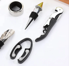 5-Piece Wine Gift Set – Bar Tools Corkscrew Opener and Pourer Kit (view 2) — Kenya · WIMU Kitchen