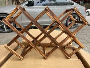 Wooden Wine Bottle Rack (view 3) — Kenya · WIMU Kitchen