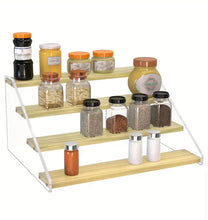 4-Tier Bamboo & Acrylic Multipurpose Stand – Spice, Perfume & Display Rack — WIMU Kitchen Nairobi — Kenya · WIMU Kitchen