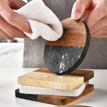 6 Piece Marble and Wood Coaster Set - Heat-Resistant Square Coasters for Hot and Cold Drinks — WIMU Kitchen Nairobi — Kenya · WIMU Kitchen