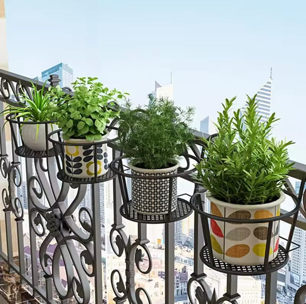 Over The Balcony Flower Pot Holder — WIMU Kitchen Nairobi — Kenya · WIMU Kitchen Nairobi