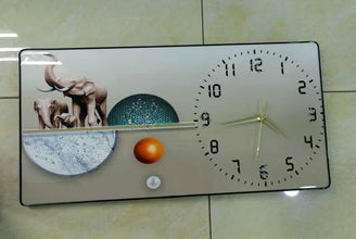 Time Meets Art: Crystal Porcelain Wall Clock Painting 30x60cm — WIMU Kitchen Nairobi — Kenya · WIMU Kitchen