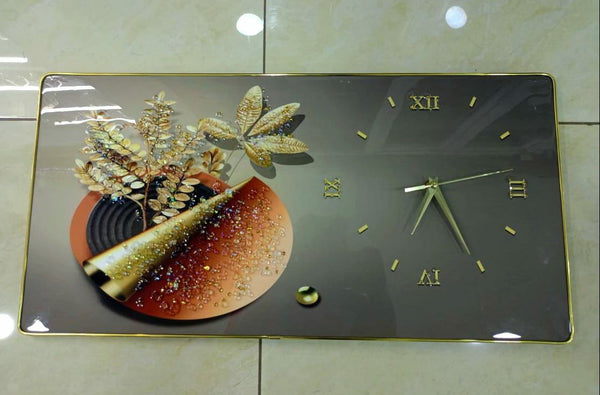 Time Meets Art: Crystal Porcelain Wall Clock Painting 30x60cm — WIMU Kitchen Nairobi — Kenya · WIMU Kitchen Nairobi