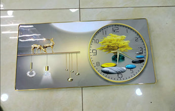 Time Meets Art: Crystal Porcelain Wall Clock Painting 30x60cm — WIMU Kitchen Nairobi — Kenya · WIMU Kitchen