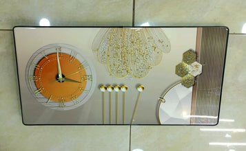 Time Meets Art: Crystal Porcelain Wall Clock Painting 30x60cm — WIMU Kitchen Nairobi — Kenya · WIMU Kitchen