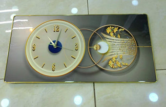 Time Meets Art: Crystal Porcelain Wall Clock Painting 30x60cm — WIMU Kitchen Nairobi — Kenya · WIMU Kitchen