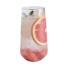 Ribbed juice/water glasses 6pcs (view 2) — Kenya · WIMU Kitchen