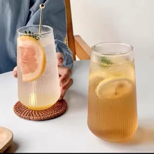 Ribbed juice/water glasses 6pcs (view 3) — Kenya · WIMU Kitchen
